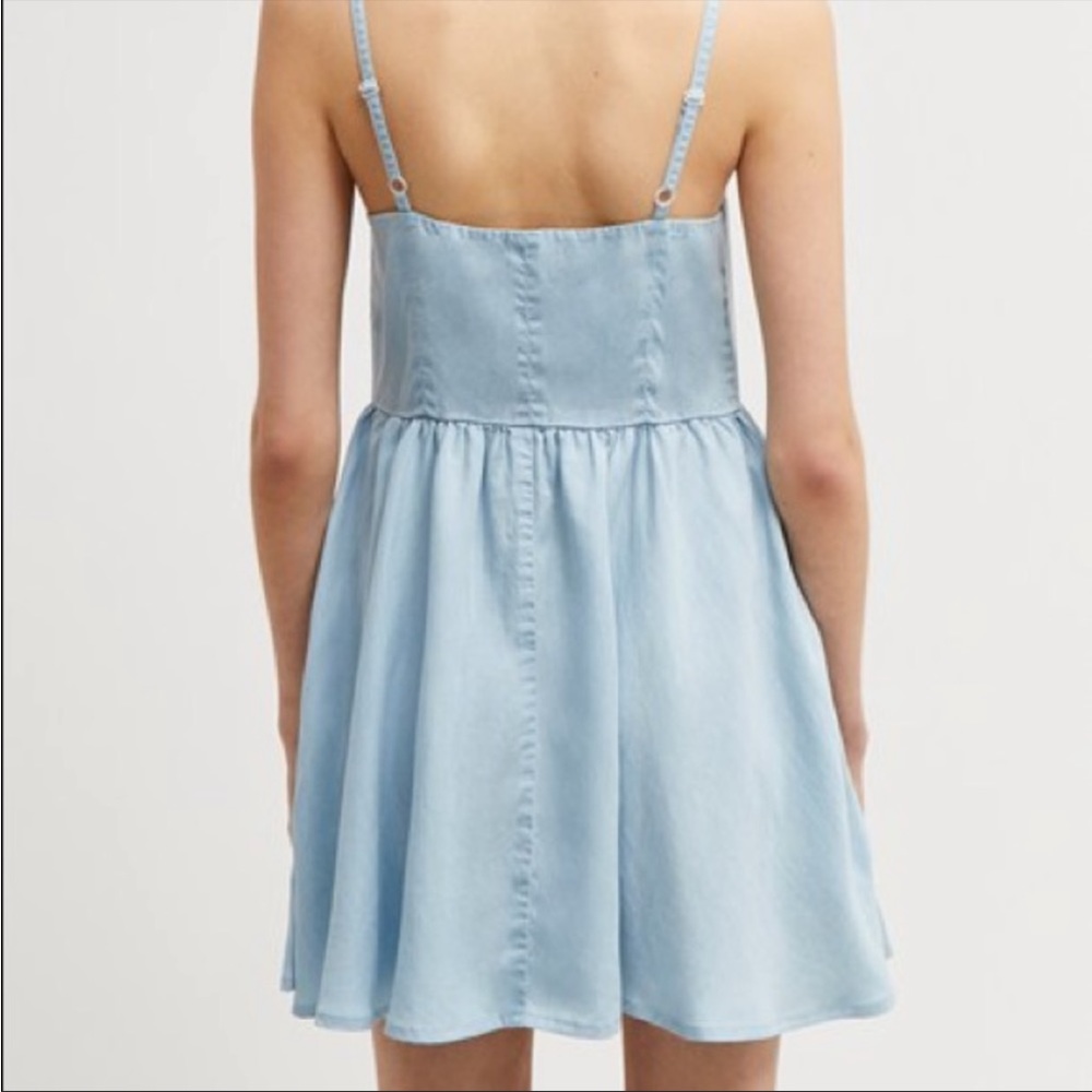 French Connection Shirred Button Down Mini Dress … - image 2